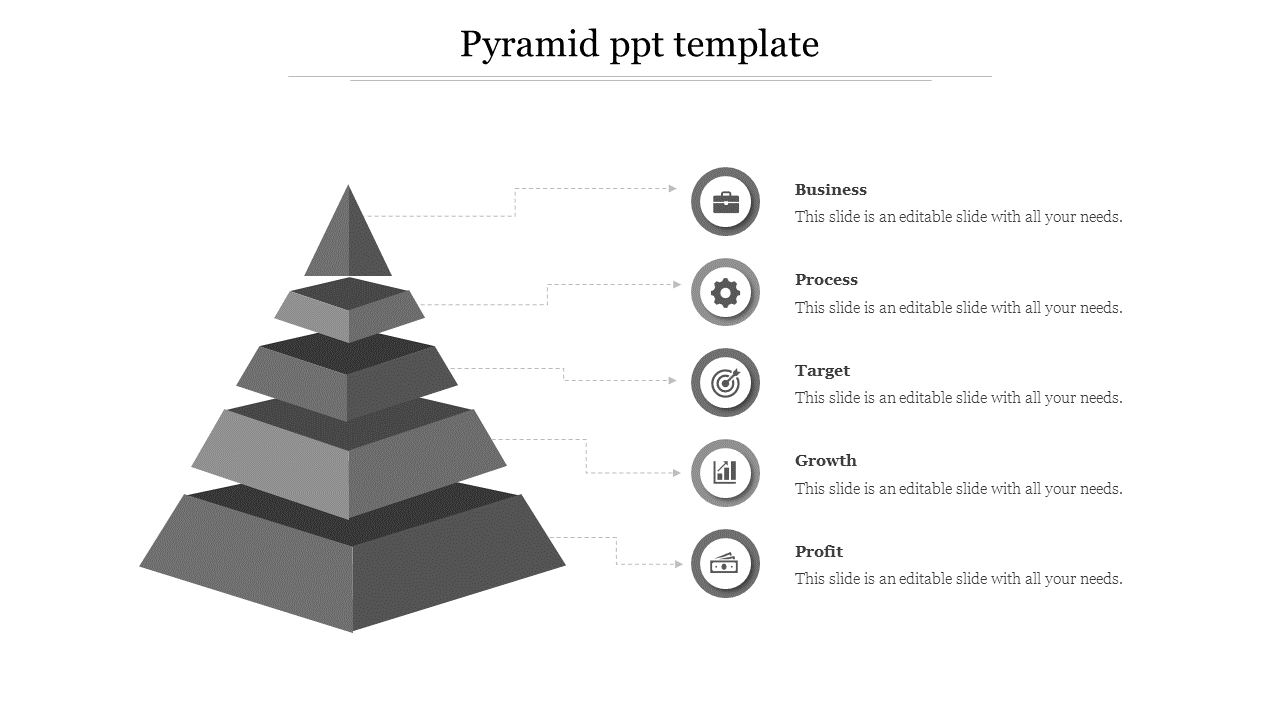 pyramid ppt template-Gray